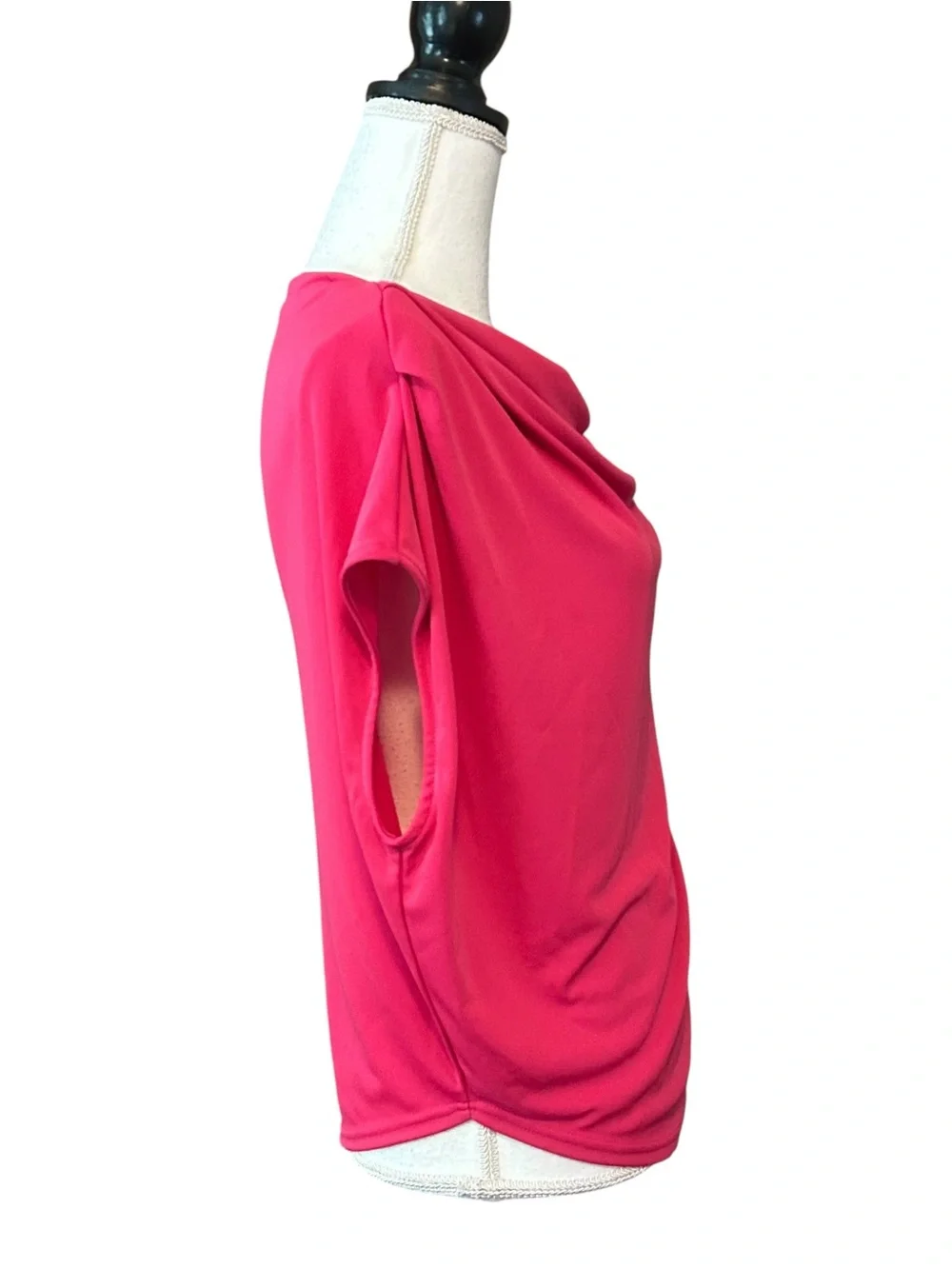 Ralph Lauren Stretch Jersey Off-the-Shoulder Top SZ Small in Hot Pink - Picture 4 of 7